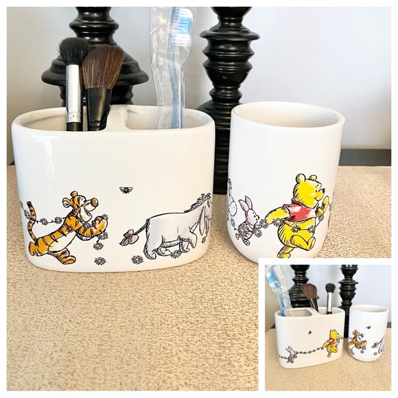 Disney Other - NWT Winnie the Pooh Daisy Chain Toothbrush Holder/Rinse Cup Set